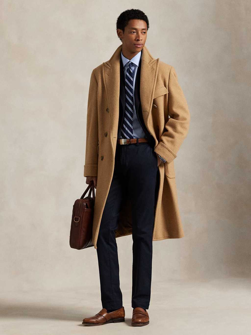 RALPH LAUREN Stretch Slim Fit Chino Trousers Aviator Navy