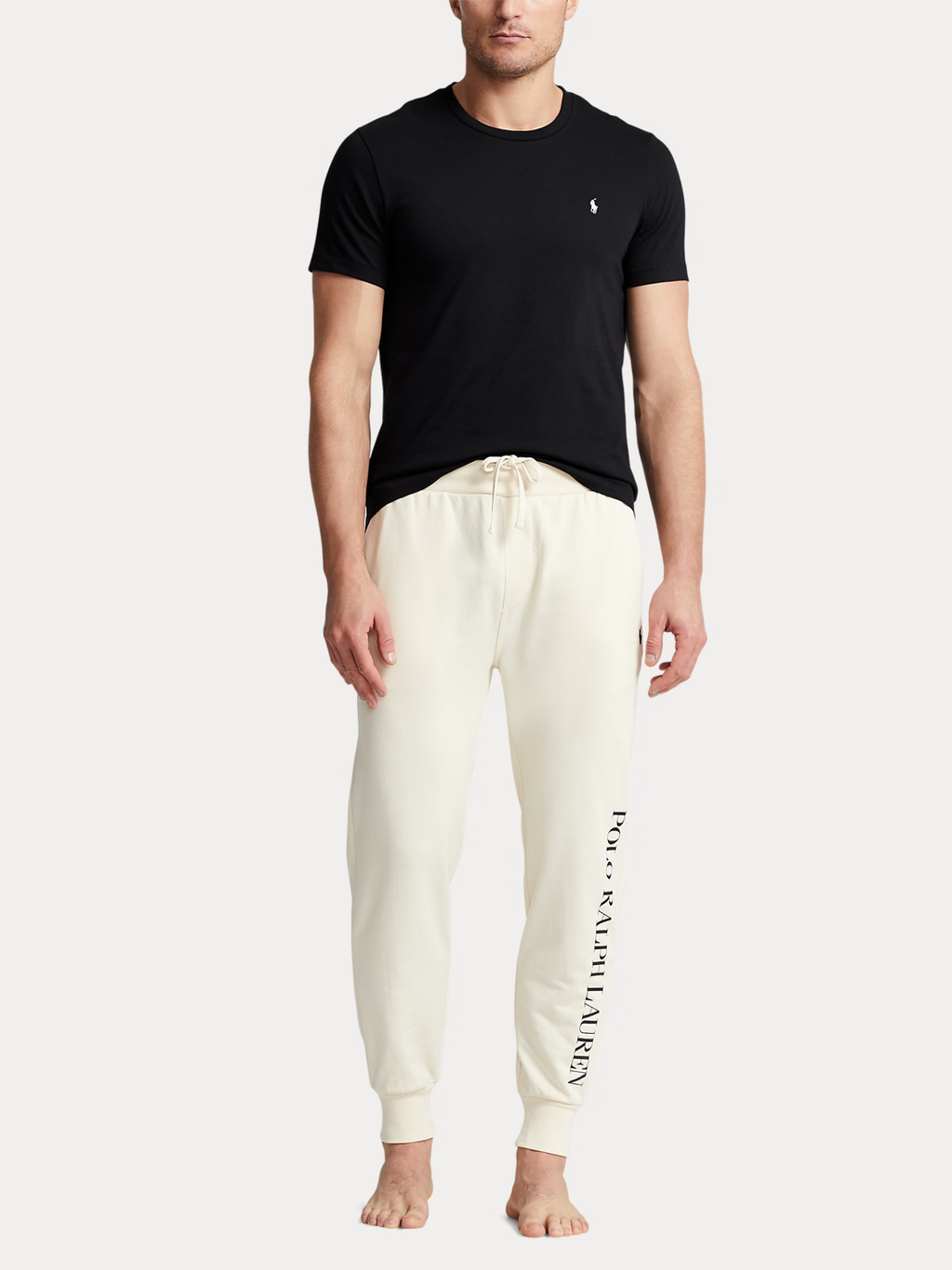 RALPH LAUREN Cotton Jersey Sleep T-shirt Polo Black