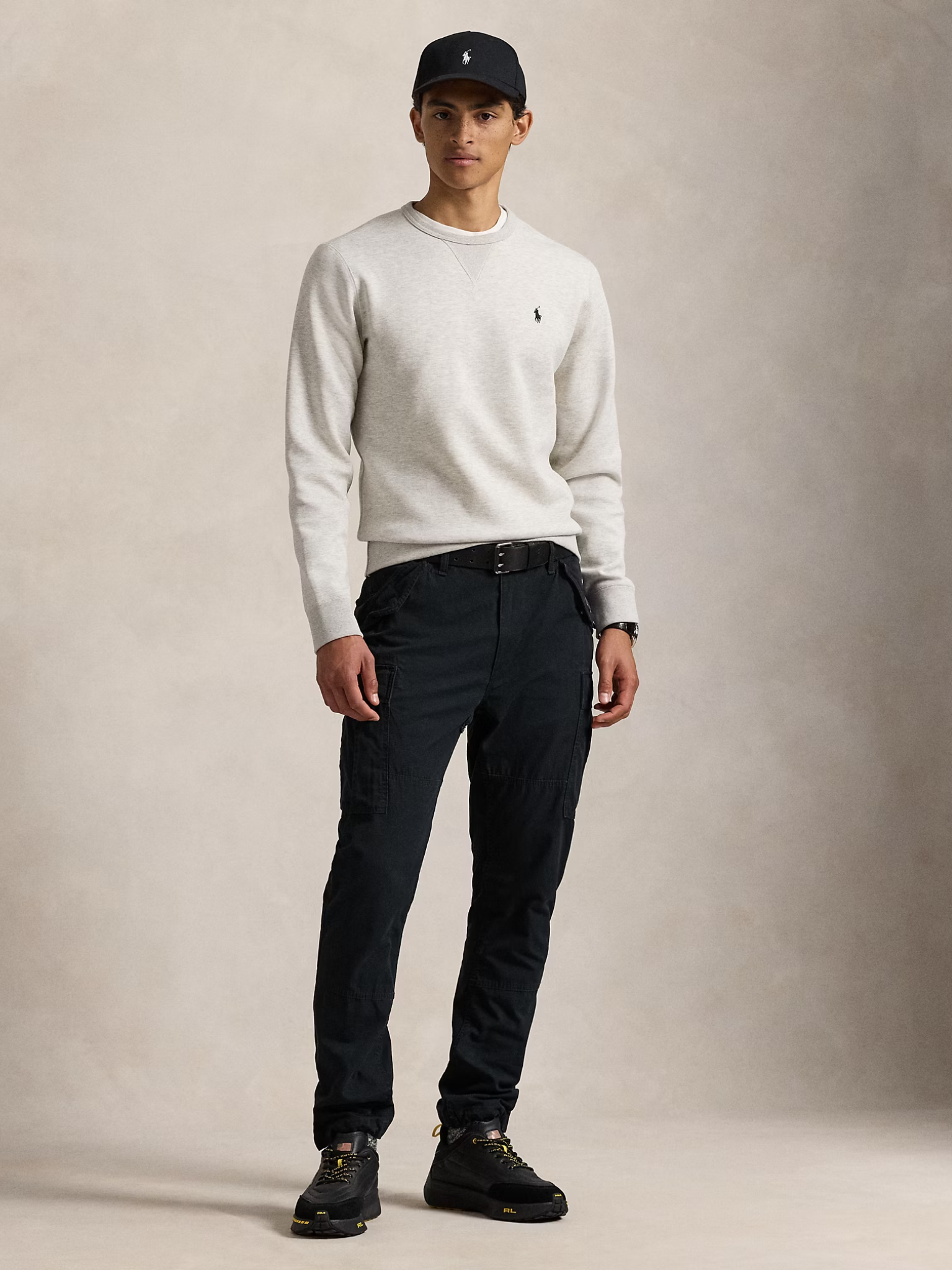 RALPH LAUREN Double-Knit Sweatshirt Light Sport Heather