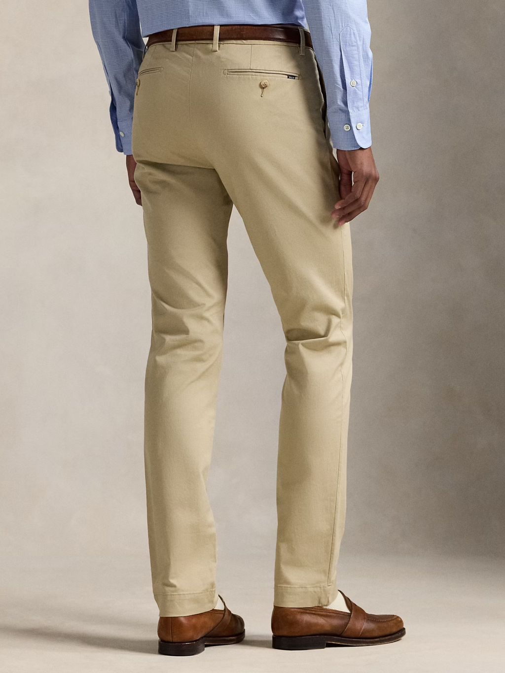 RALPH LAUREN Stretch Slim Fit Chino Trousers Classic Khaki
