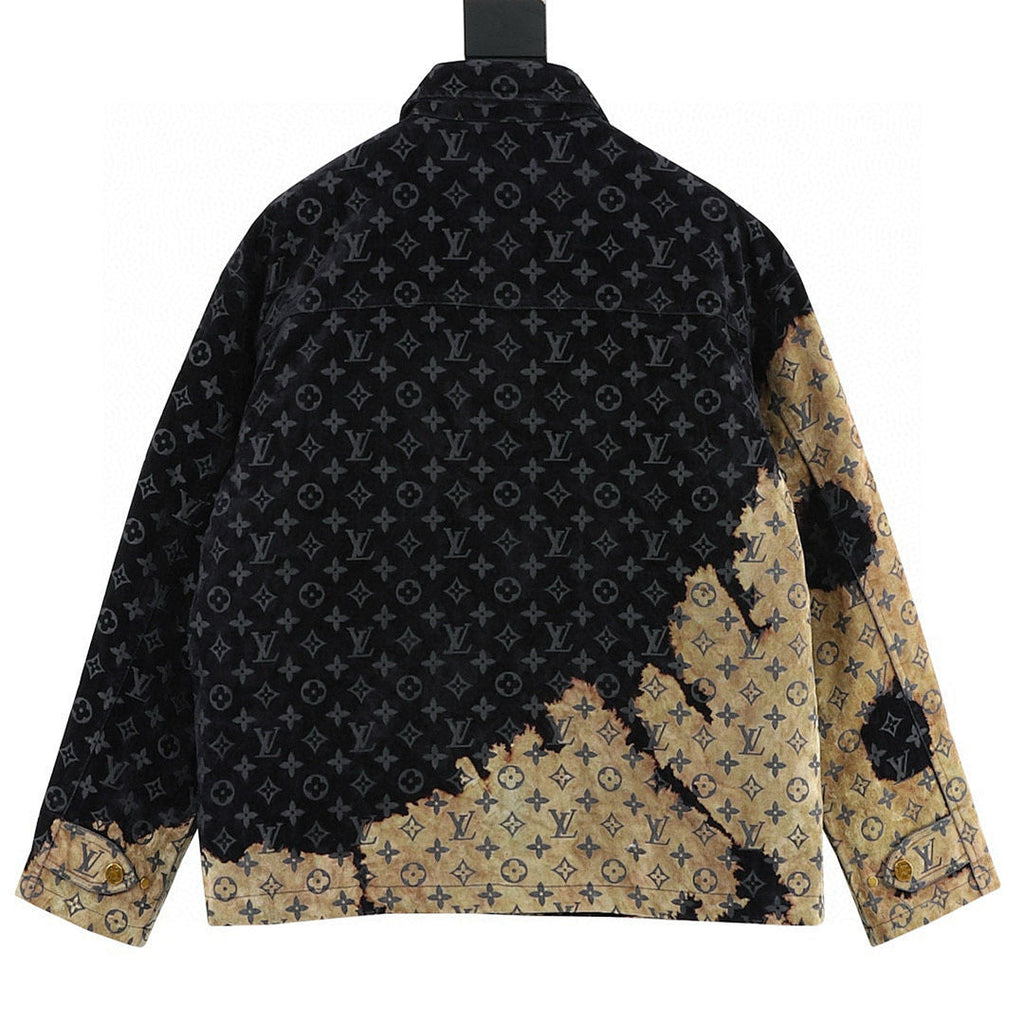 Louis Vuitton Faded "Burning Cloud" Print Denim Jacket